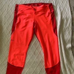 Under Armor Heatgear Compression Leggings XXL red capri